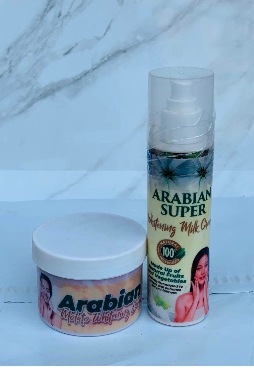 2 PCs Arabian super whitening Molato set. Lotion and Molato soap