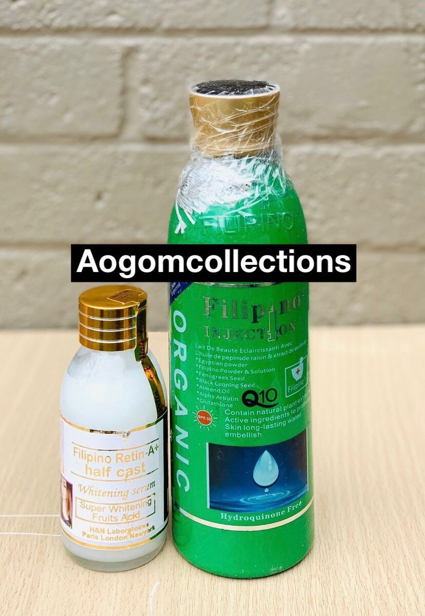2 PCs Filipino Injection Organic Lotion With halfcaste serum