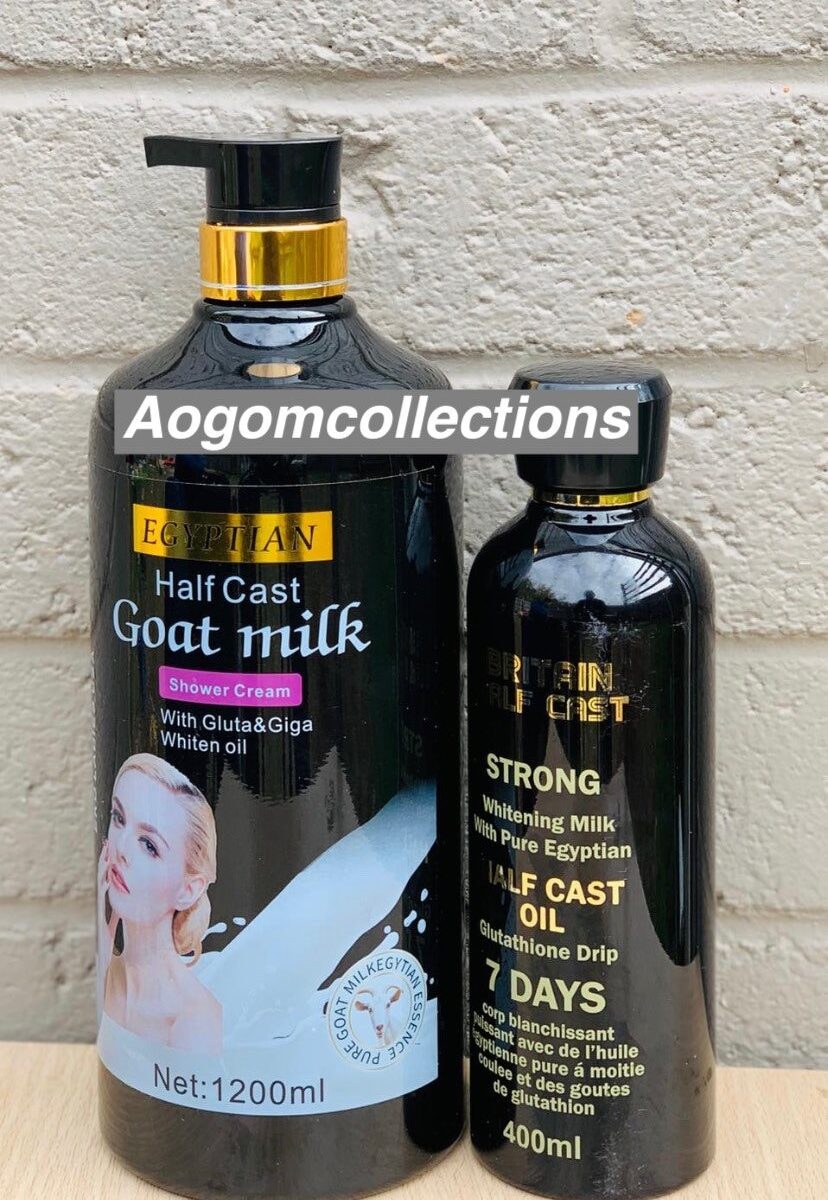 2 pieces Egyptian halfcaste goat milk shower gel with halfcaste lotion
