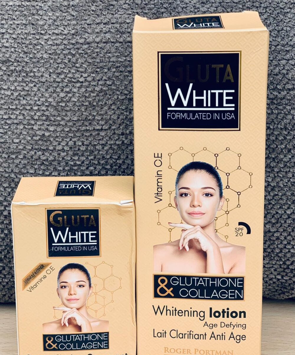 2 pieces Gluta White Age Defying Whitening Lotion 250m+Soap