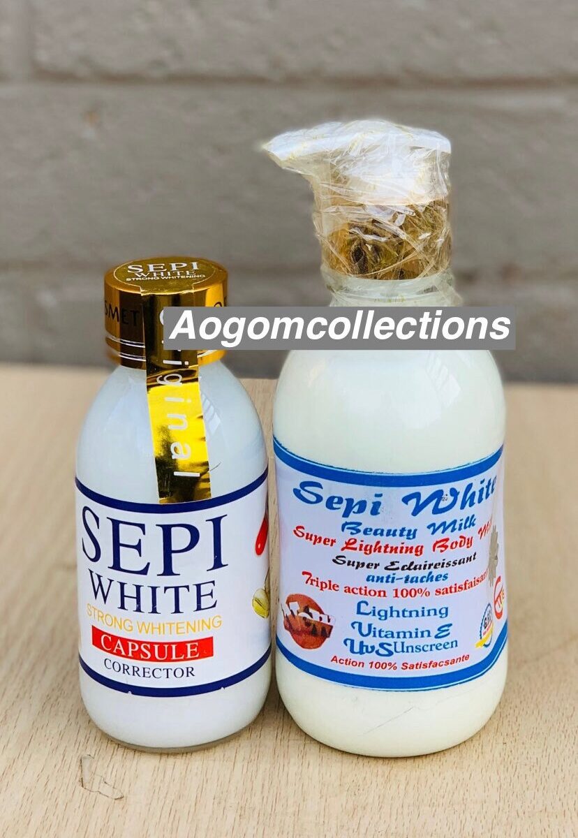 2 pieces Sepi White Super Whitening set. Lotion, and serum