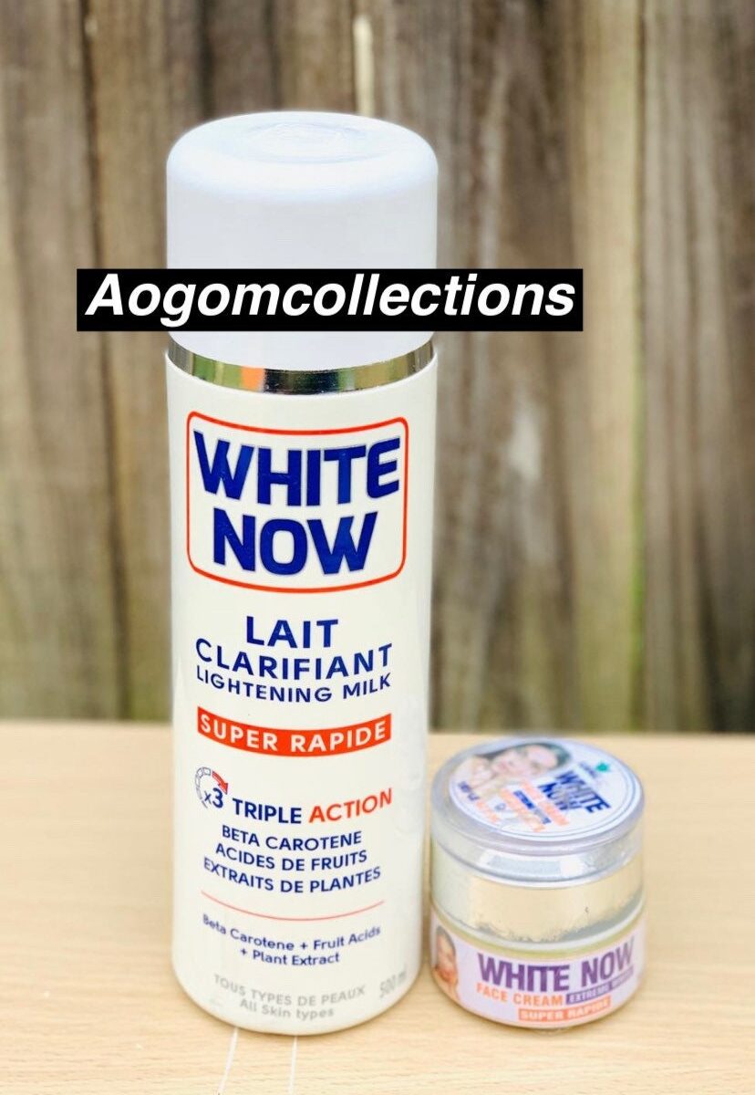 2 White now lait Clarifiant triple action whitening body lotion 500ml with extreme whitening face cream