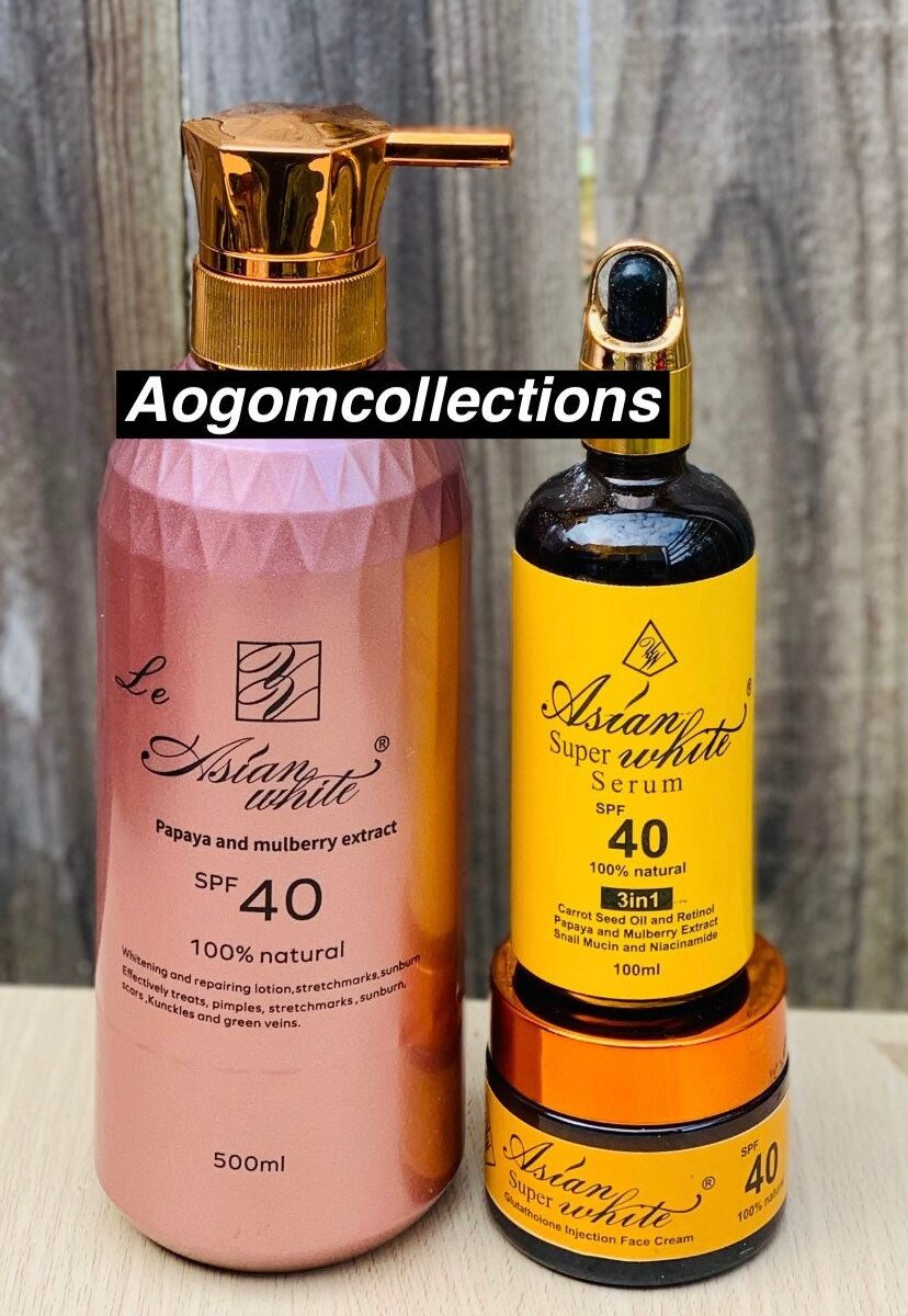 3 in 1 Asian White Snail Mucin And Niacinamide Whitening Lotion SPF40 500ml, face cream and serum