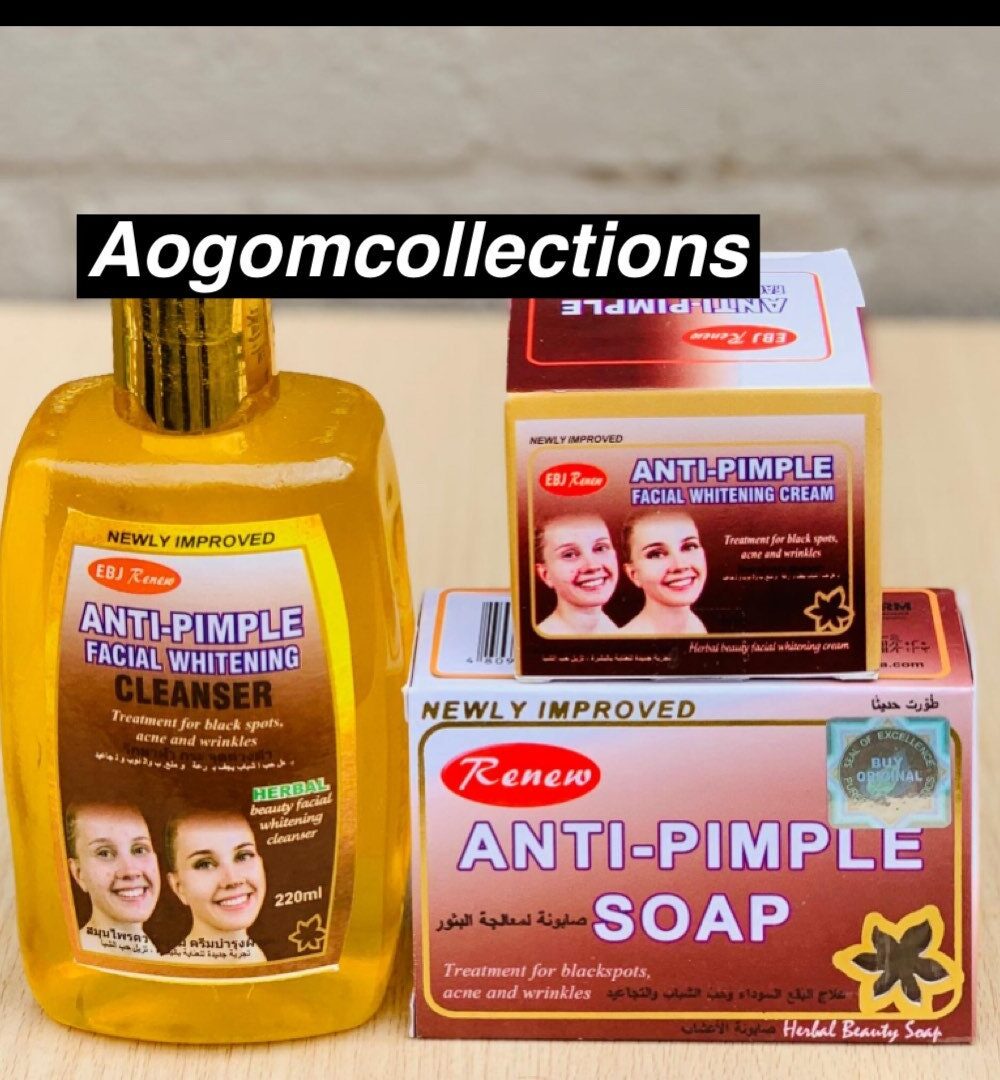 3 set Anti-pimple super whitening set. Great for pimple, acne and stubborn skin