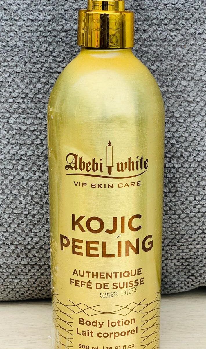 Abebi white kojic Peeling strong effective whitening body lotion 500ml.