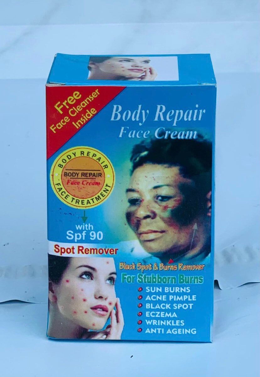 Body repair face treatment cream with spf 90 with face cleaner