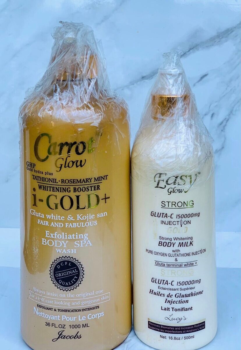 Carrot glow and easy glow whitening lotion set