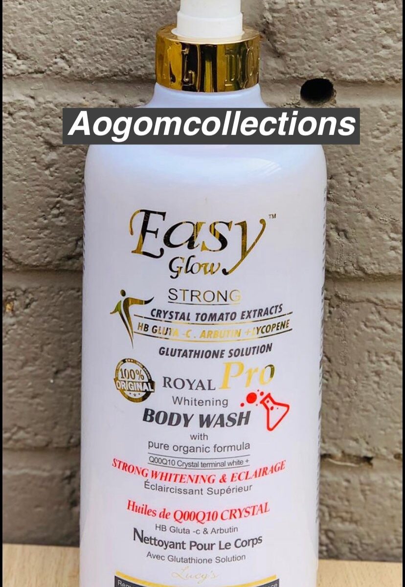 Easy glow strong crystal tomato extract royal pro extrastrength whitening body polisher wash
