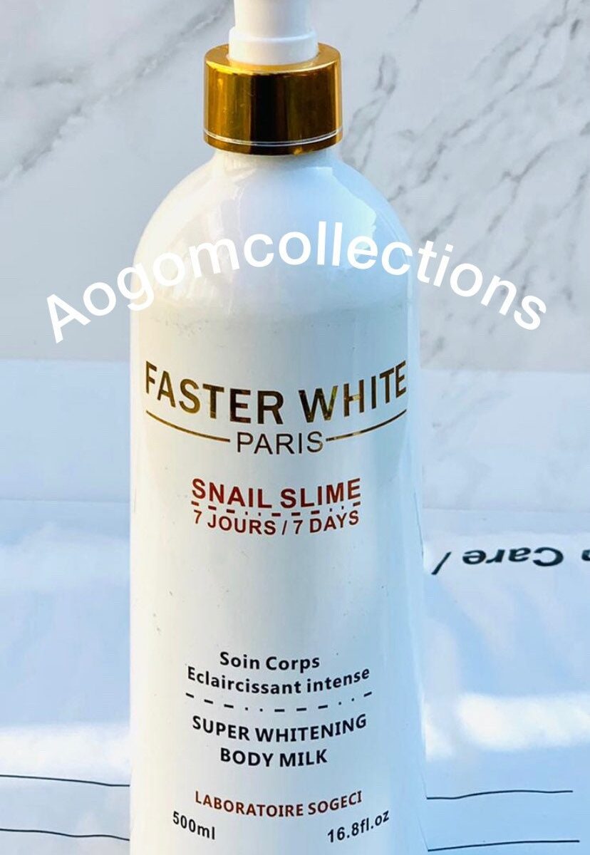 Faster White Paris with snail slime intense whitening body milk 500ml x