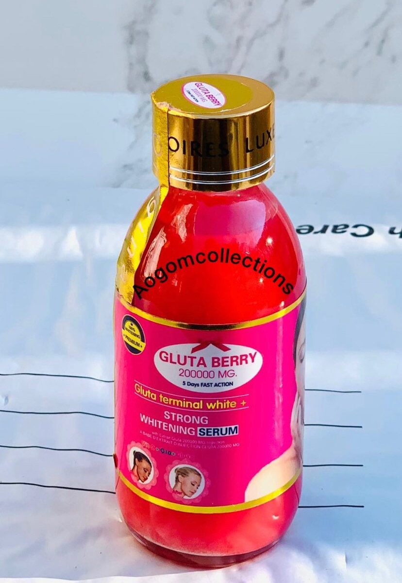 Gluta berry 200000ml glutathione terminal white strong whitening bleaching serum