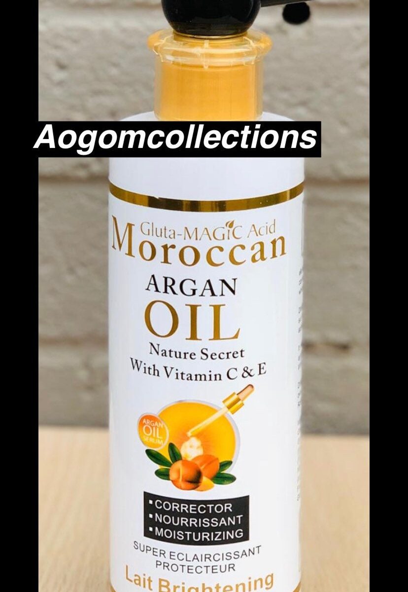 Gluta Magic Acid Moroccan Argan Oil Body Lotion Nature Secret with Vitamin C & E Lait Brightening Lotion for Corrector Nourrissant Moisturiz
