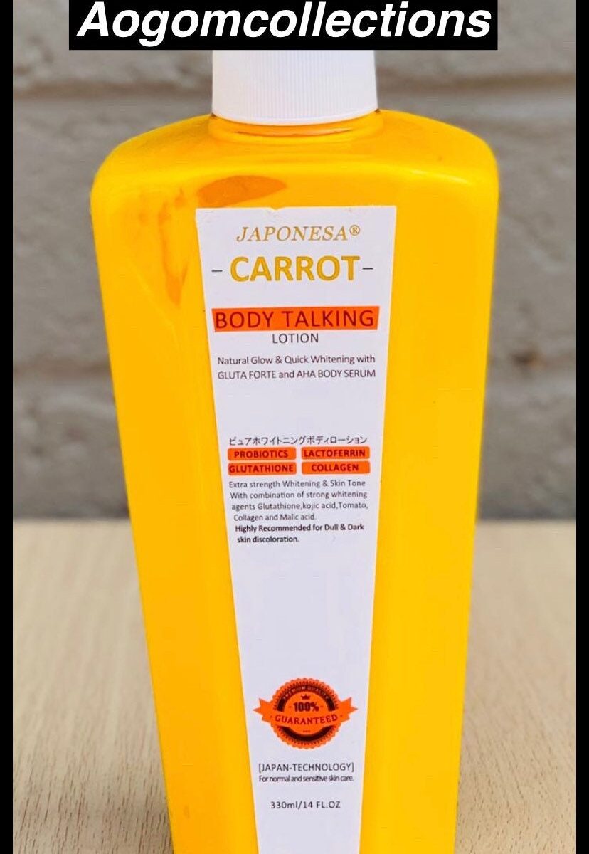 Japonesa carrot Body talking natural glow and AHA body serum lotion