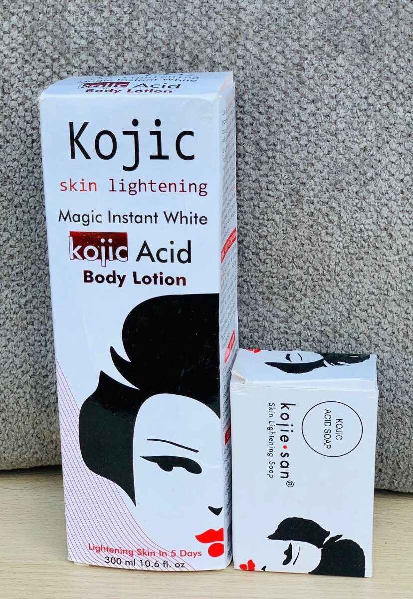 Kojic and kojic San lighting set. 2 PCs lotion and soap