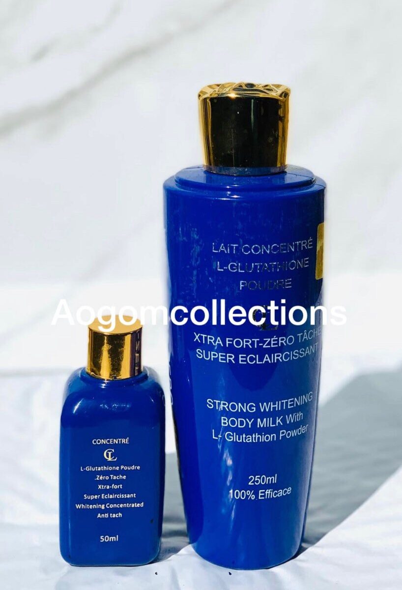 lait concentrate l-glutathione poudre extreme whitening lotion and serum
