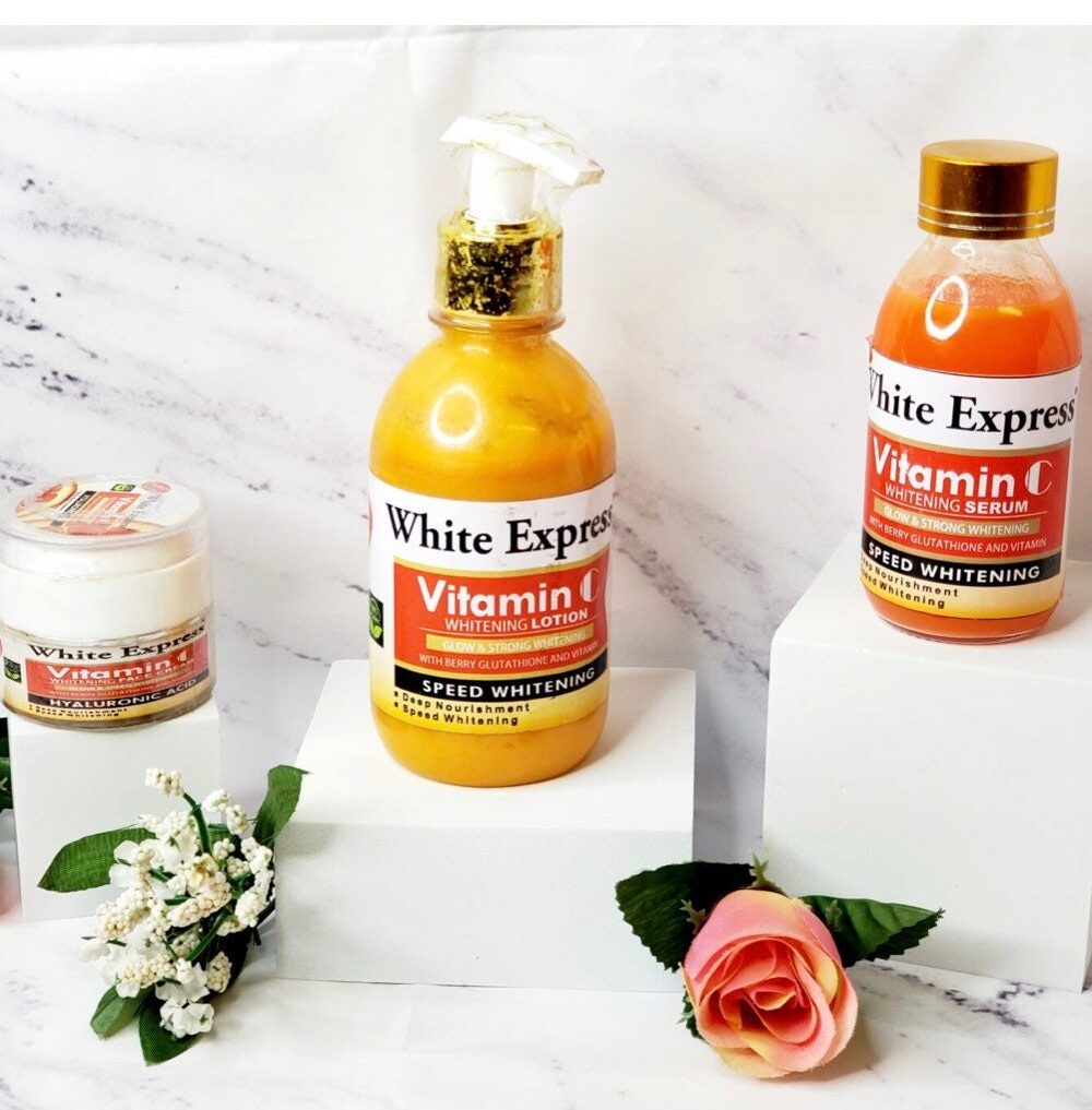 Oshraprapra whitening set with hyaluronic acid 3 pieces 5 days whitening White express strong whitening set.