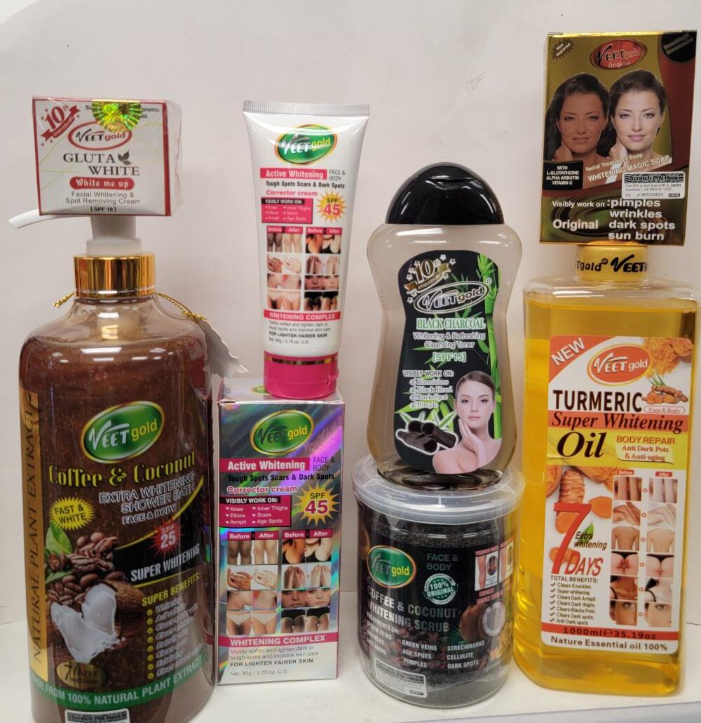 7 Pic Veetgold Coffee & Coconut Whitening shower gel Set