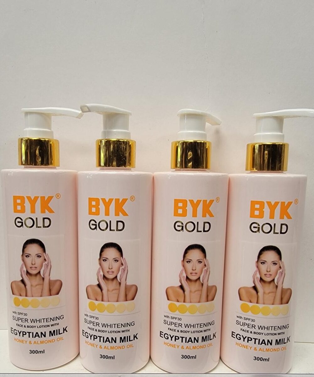 Byk Gold Extra Whitening Face & Body Lotion 300ml Honey & Almond Oil