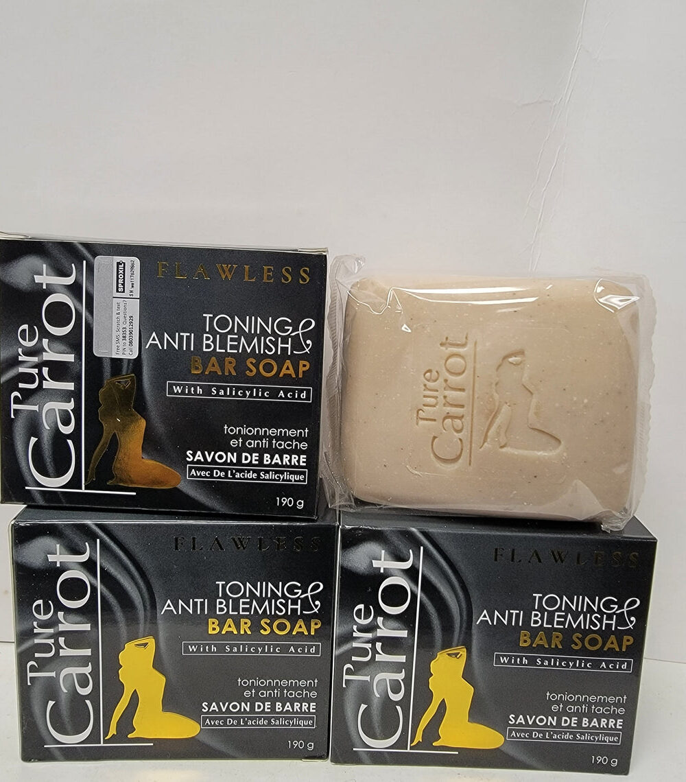 PURE CARROT FLAWLESS TONING ANTI BLEMISH BAR SOAP