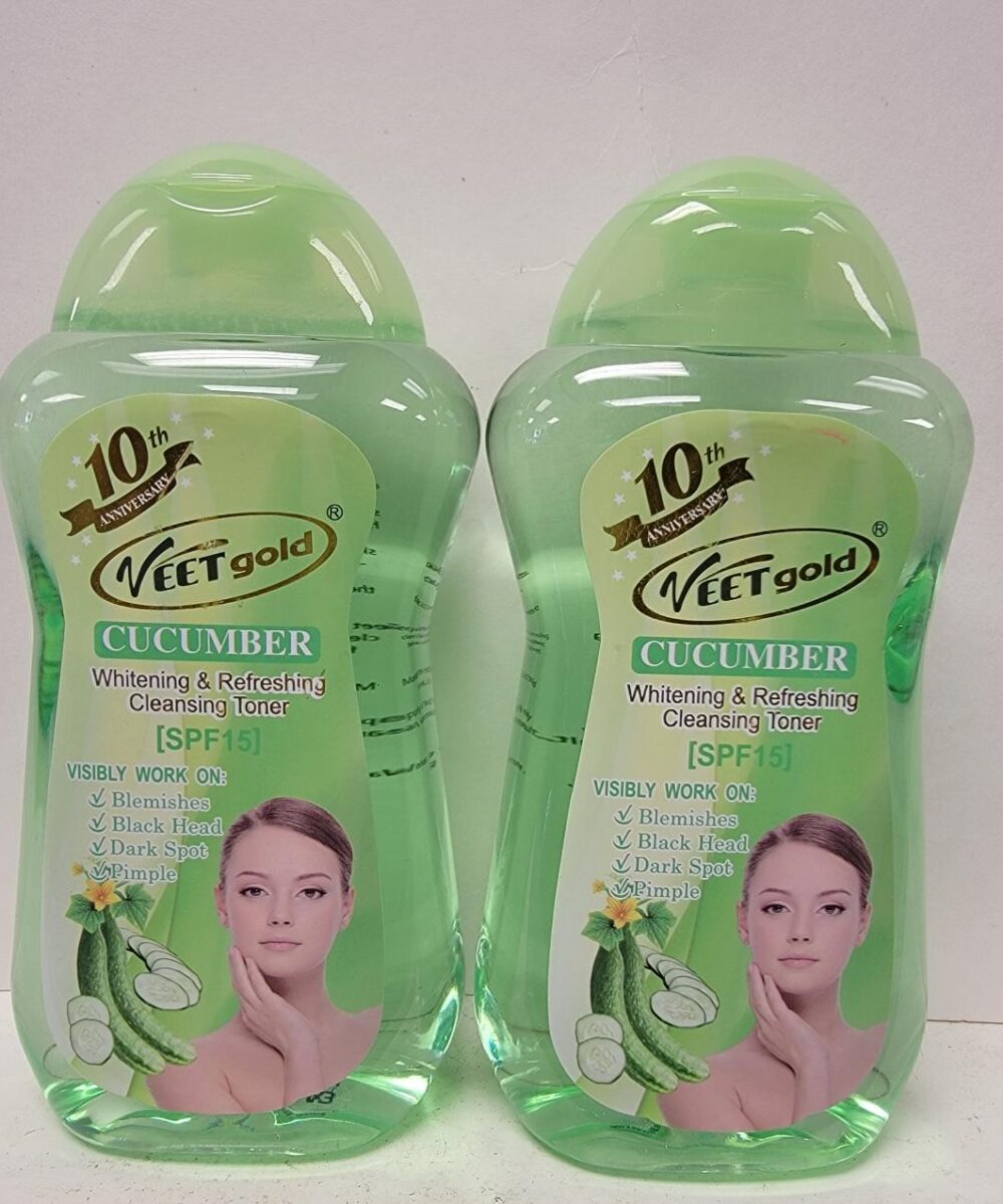 Veetgold cucumber whitening & refreshing cleaning toner spf15