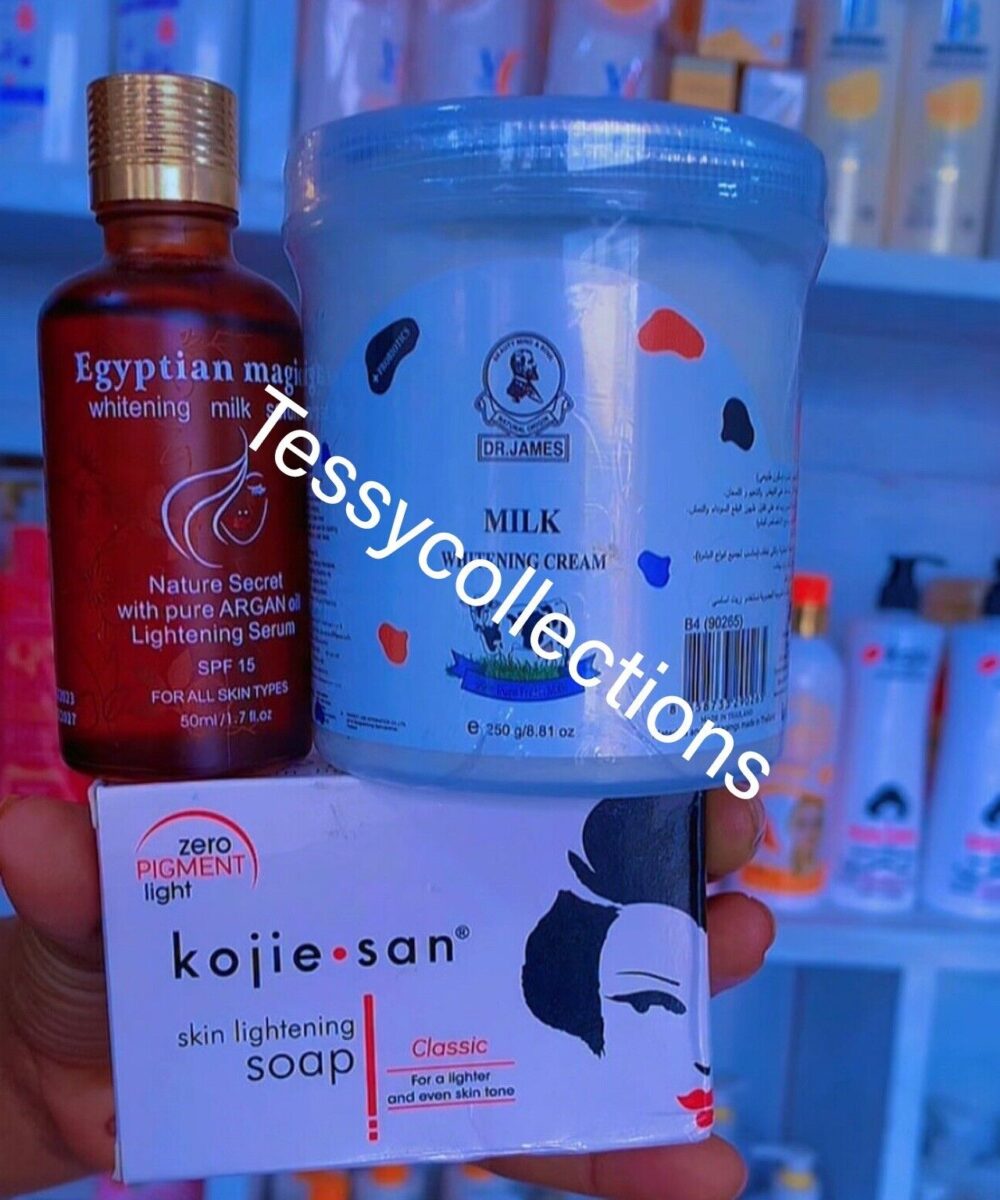 Dr. James Probiotic Body Milk Whitening . 250gx , Egyptian Serum ,soap 3 In 1