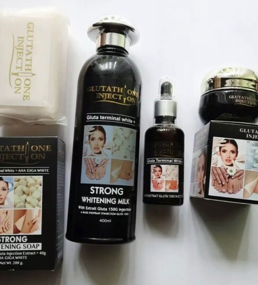 GLUTATHIONE Strong whitening Lotion 400ml, Serum , Soap , Face Cream 4 In 1 Set