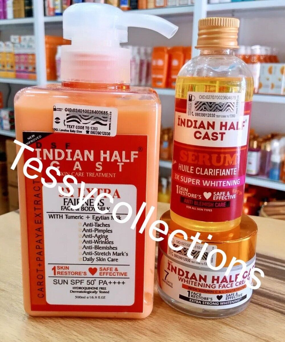 Indian Hc Lotion 500ml , Face Cream And Serum 3 In 1 Set