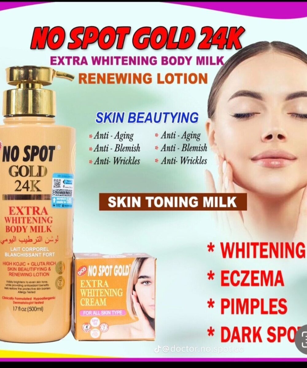 No Spot Lotion, And Face Cream 2 In 1 Set
