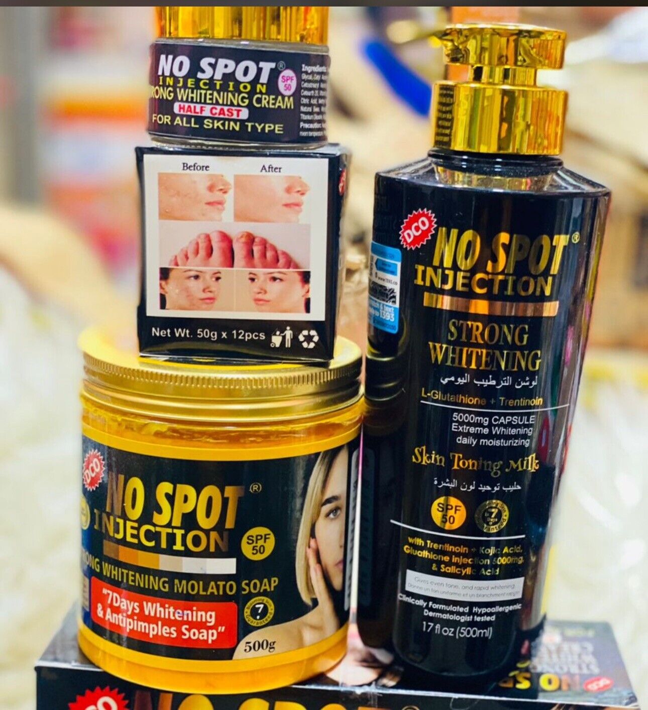 No Spot Lotion, Face Cream , Molato Soap 3 In 1 Set