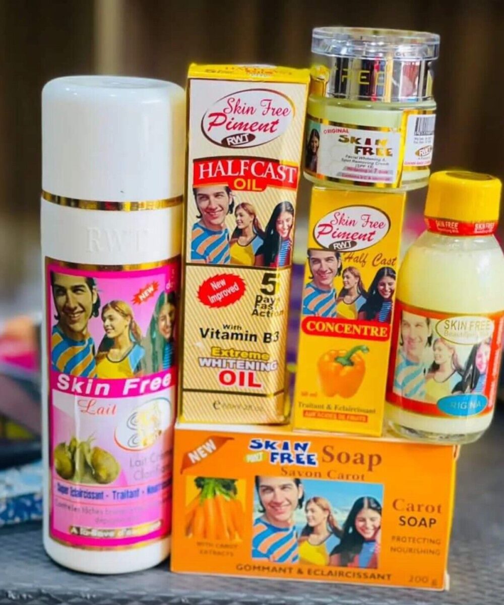 Skin free full set lotion, soap, serum, oil, cleanser, face cream 6 in 1 set